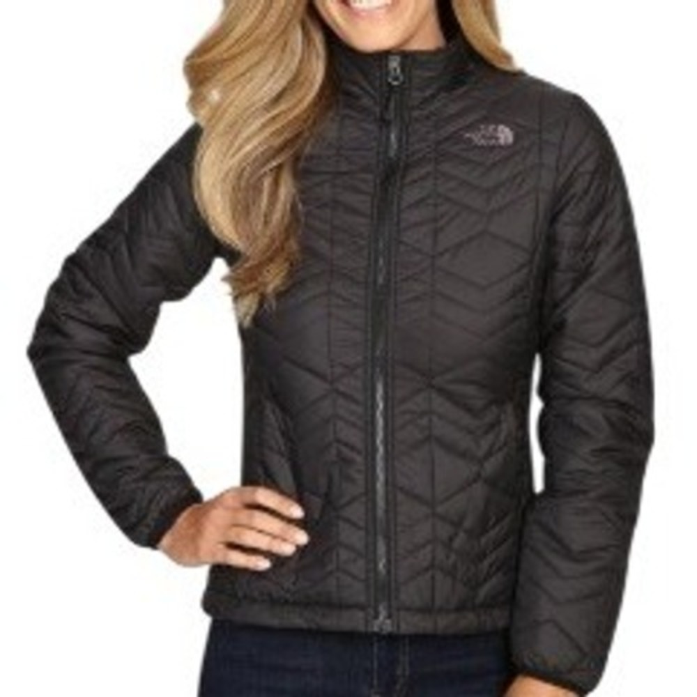 The North Face Womens Black Quilted Puffer Jacket Coat Size Medium